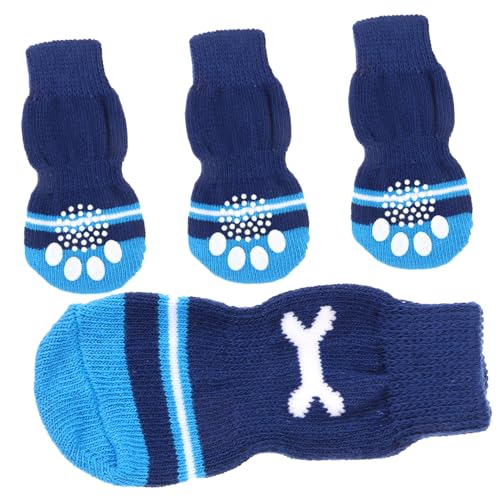 Supvox 2 Paar Haustier Socken Hundepfotenschutz Kompakte Haustiersocken Tragbare Socken Für Haustiere Austauschbare Hundesocken Abriebfeste Baumwollsocken Baumwolle Hündchen Kleiner Hund von Supvox