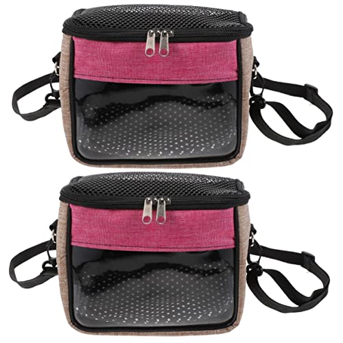 Supvox 2 STK Hamster Aus Tasche Reisetasche Für Welpen Abgehende Tasche Für Kleine Tiere Reisetasche Für Haustiere Beutel Für Meerschweinchen Igelkäfig Reisen Diagonale Spannweite Rosa von Supvox