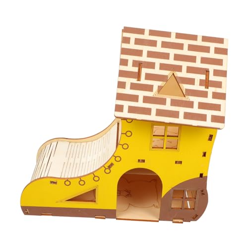 Supvox 2 STK Hamstervilla Hamsterspielplattform Autos Spielzeug Haustierhaus Sportzubehör Kleine Tiere Rennmaus Hamsterverstecke Hamsterhaus Aus Holz Holzhaus Hölzern Goldener Bär von Supvox