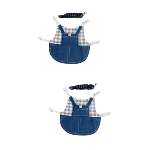 Supvox 2 Sätze Hasenkostüm Bunny Costume Hasen zubehör Tierkleidung Haustierbekleidung Haustierleine kleines Haustiergeschirr Geschirrset für kleine Haustiere praktische Hasenleine Cowboy von Supvox