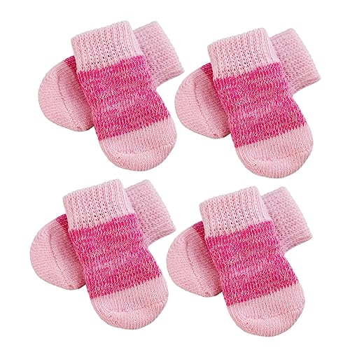 Supvox 2 Sätze Haustier socken Schuhe für hundepfoten hundezubehör Schuhschutz elastische Hundesocken sockenschuhe Strumpfwaren rutschfeste Hundesocke rutschfeste Socke für Haustiere Rosa von Supvox