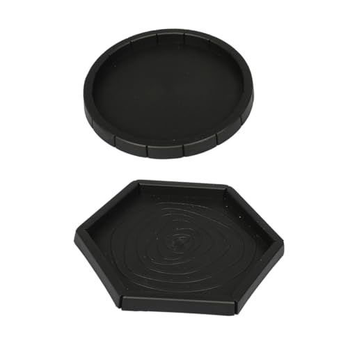 Supvox 2 Pack Reptilien Feeder Schildkröten Fütterung Schüssel Wasser Kunststoff Material Schwarz von Supvox