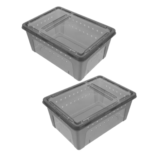 Supvox 2 Stück Tragbare Kunststoff Habitat Box für Echsen Spinnen und Frösche mit Doppeltem Zugang für Einfache Pflege und Stressreduktion Supvox 2 Stück Tragbare Kunststoff Habitat Box für Echsen Spinnen und Frösche mit Doppeltem Zugang für Einfache Pflege und Stressreduktion von Supvox