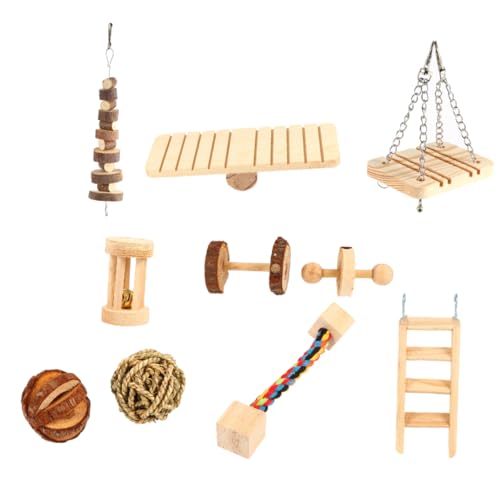 Supvox 20 STK Zähneknirschen Tier Nymphensittich Spielzeug Kleines Kauspielzeug für Hunde Spielzeug für Sittiche Kaninchenspielzeug Spielset aus Holz Holzspielzeug hölzern einstellen von Supvox