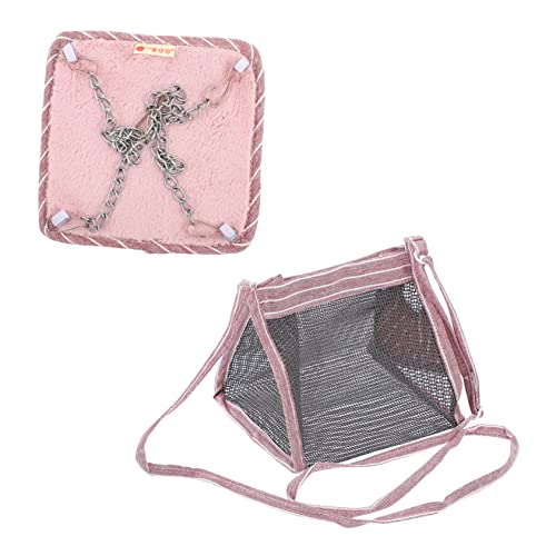 Supvox 2St Hamster Hängematte Hamster Hängebett Hängematte für Ratten Hamsterschaukel Seesäcke für unterwegs Reisetaschen Chinchilla-Reisetasche Chinchilla-Outdoor-Tasche Stoff Rosa von Supvox