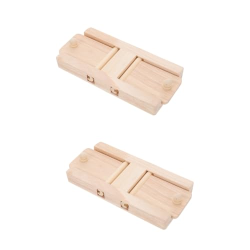 Supvox 2St Hamster Spielzeug zur Nahrungssuche hamsterspielzeug kleintierspielzeug Futterspielzeug aus Holz hölzern Spielset aus Holz Spielzeuge Hamster Futter verstecken Spielzeug kauen von Supvox