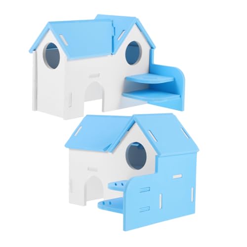 Supvox 2St Hamsterbett hamsterhaus Hamster Spielplatz Hamster Schlafhöhle Nagerkäfig Hamsterheim Rattenversteck Hamsterversteck Versteckhaus für Meerschweinchen Hamsterhütte PVC von Supvox