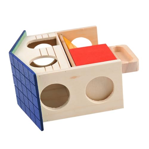 Supvox 2St Hamsterhaus nagerhaus kleintierhaus Hamsterburg meerschweinchen Schloss Kletterspielzeug spielzeuge knete zubehör Hamstervilla aus Holz Holzkäfig hölzern kleines Haustier Hase von Supvox