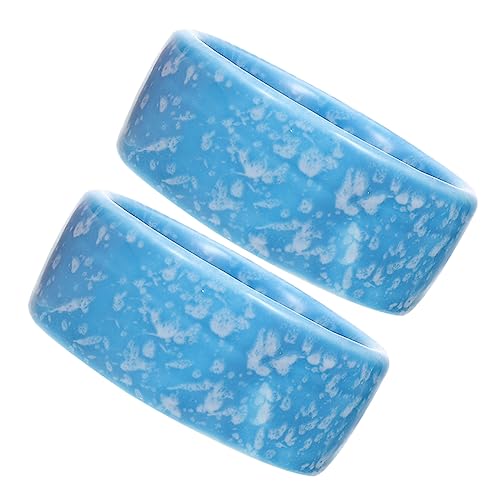 Supvox 2St Hamsterschale aus Keramik Chinchilla-Schüssel Küken füttern Rattenschüssel Hamster Futternapf Keramik Futternapf abwaschbarer Fressnapf Chinchilla-Accessoire Sky-Blue von Supvox