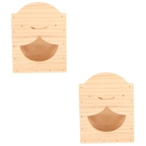 Supvox 2St Hasengrasständer Häschen-Feeder Grashalter für Kleintiere Chinchilla-Futternapf Kaninchenfutter Hasen Heuraufe Heuhalter für Hasen Speicherhalter Hasenhäuschen aus Holz hölzern von Supvox