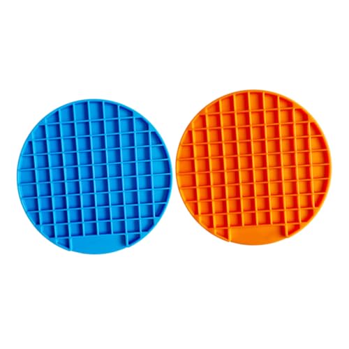 Supvox 2 Stücke Langsame Fütterungsmatte Für Hunde Outdoor Tiernahrung Kissen Runde Slow Eat Matte Orange Hund Welpen Fütterung Lieferungen von Supvox