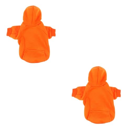 Supvox 2St Haustierkleidung Erdfarbene Kleidung Blumenkatzen-Kratzbaum Anzug Kleidung Platte Hoodie-Kleidung Kleider Haustier warme Kleidung Warmes Kostüm für Hund Winter Haustier-Outfit von Supvox