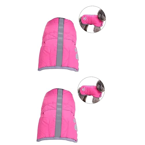 Supvox 2St welpen Warmer Mantel Safety Safe todsicher The Security Dog Coat Regenmantel be Safe Hals Pullover Hund Winter Hemd für Hunde Kleidung Outfit Hundemantel warm halten Jacke Rosa von Supvox