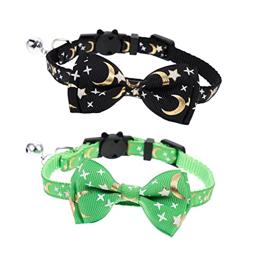 Supvox 2st Haustier Katzenhalsband Katzenohren Katzentransporter Patriotisches Katzenhalsband Hundehalsband Verbeugt Sich Mädchen Katzenbandana Katzenhalsband Binden Glocke Polyester von Supvox