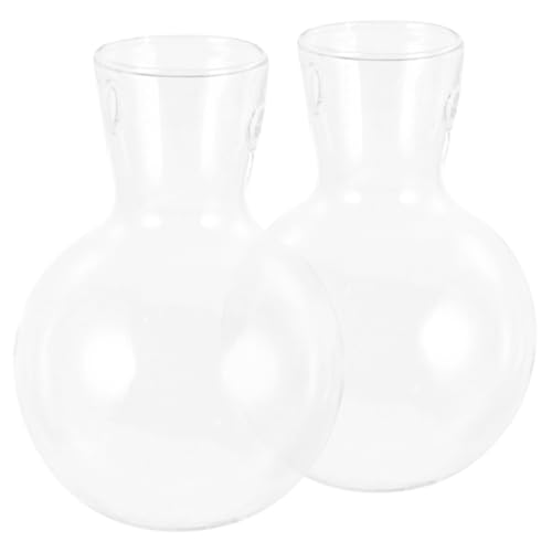 Supvox 2st Holzvase Wandvasen Große Blumentöpfe Drinnen Künstliche Blumen Reagenzglasvase Hängender Pflanzer Wandpflanzer Luftpflanzenhalter Transparent Glas Mit Hohem Borosilikatgehalt von Supvox