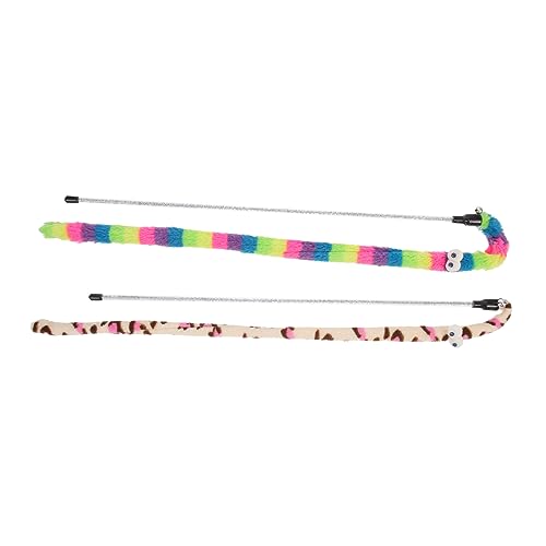 Supvox 2pcs Katze Interaktive Spielzeug Kätzchen Teaser Sticks Baby Katze Spielzeug für Indoor Katzen von Supvox