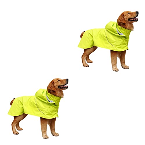 Supvox 2st Regenmantel Für Haustiere Nylon Mittlere Und Große Hunde Nylon-hunderegen Elisabeth Kreis Regenjacke Hund Regen Slicker Gelb Aus Haustierartikel Regenponcho Großer Hund von Supvox