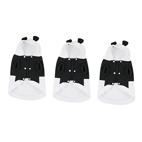 Supvox 3 STK Panda-Haustier-Kleidung Herbst Winter Herbst-Winter-Haustierkleidung Tier kostü tierkostü Kinderpyjamas Nachthemd Kleidung in Panda-Form Pandaförmiges Kostü Hündchen Weiß von Supvox