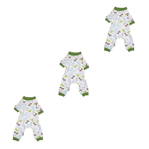 Supvox 3 STK Haustierkleidung Welpen-Pyjamas Dino-hundekostüm Welpen-nachtwäsche Hunde-Dinosaurier-kostüm Hunde-Pyjamas Hund Wintermantel Schlafanzug Mit Hundefuß Hundeklamotten Kleider von Supvox