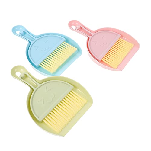 Supvox 3 Sätze Hamster Reinigungsbesen Autoreinigungszubehör tragbar Fell Stall coop pet Grooming Tool Mini Broom and Dustpan Set Besenschaufel für Meerschweinchen Hamsterkäfigreiniger pp von Supvox