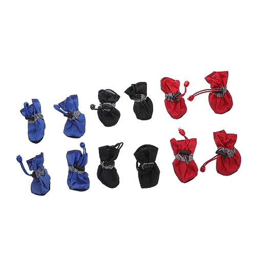 Supvox Warme Bequeme Hunde-Regenstiefel Hundeschuhe für Regnerische Tage Set von Supvox