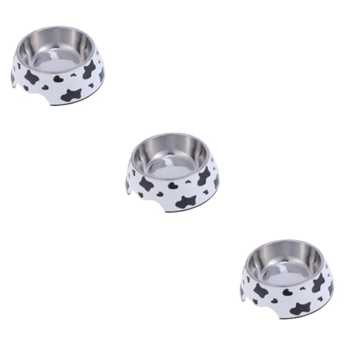 Supvox 3 Stück 2 1 doppelter Futterautomat für Hunde Totenkopf Aquarium Dekorationen Futternapf für Hunde Katzennapf Stainless Steel Katzennäpfe Hundenäpfe Doppelnapf für Haustiere heiser von Supvox