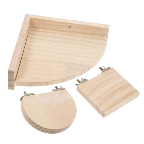 Supvox 3 Stücke Holz Klettern Bord Für Hamster Eichhörnchen Mäuse Rennmäuse Papagei Springen Stand Home Übung Sprungbrett von Supvox