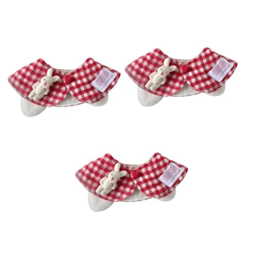 Supvox 3St Haustier-Umhang Schal Urlaub Dogs dogge catcordion Tuch Kleidung Haustier-Lätzchen Bequemes Lätzchen- für Haustiere Plaid schmücken Hund Katze Mantel Baumwolle Polyester von Supvox