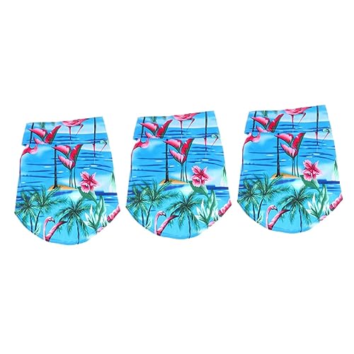 Supvox 3St Haustierkleidung kreatives Hundekostüm Hawaii-Outfits Modejacke Sommerjacken Sommerblusen Sommerkleid Hawaiihemd Kleider modisches Hundekleid Welpenkleidung Shirt Haustier Hund von Supvox