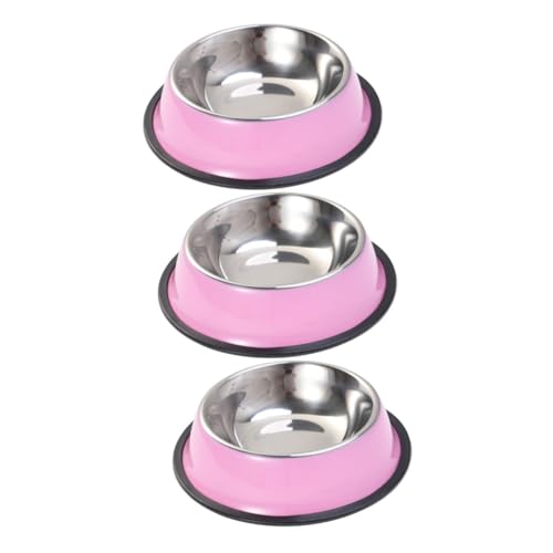 Supvox 3St Haustiernapf tierfutter pet Supplies Hunde kotbeutel katzenschüssel hundeartikel katzenschälchen cat Bowls Fisch Tank Log Katzennapf Haustierzubehör Futternapf für Hunde Rosa von Supvox