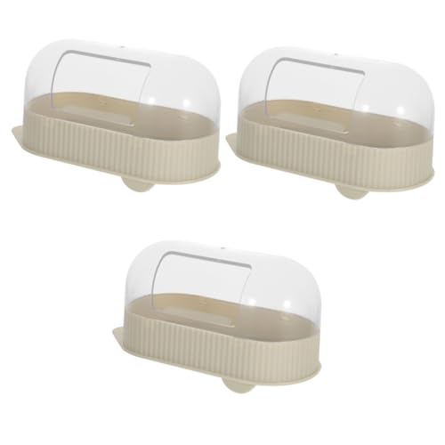 Supvox 3St Sandbecken Hamster klo Hamster sandbad Kleintier Sandbad Kleiner durchsichtiger Behälter tragbare Badewanne Hamsterbadewanne reinigen Chinchilla-Toilette zum Duschen Abs von Supvox