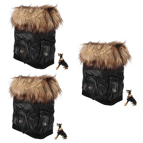 Supvox 3St warme Hundejacke Haustiermantel Cosplay-Kostüme winterhundemantel Dog Raincoat Mäntel Kleider warmes Haustierkostüm Haustierzubehör Winddicht Hundekleidung schmücken Plüsch von Supvox