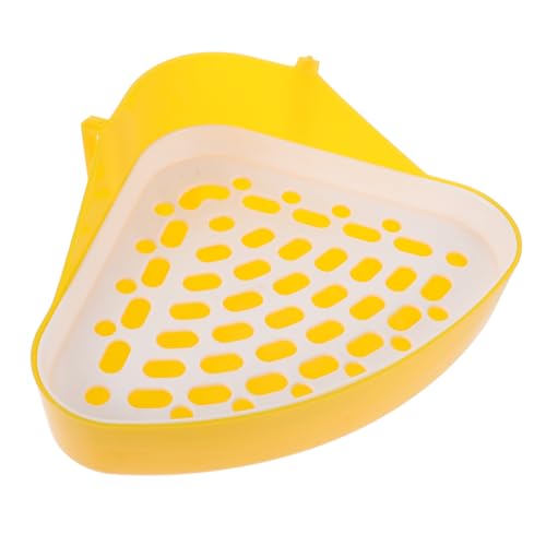 Supvox 3er-Box Urinal Für Haustiertöpfe Haustier-PIPI-Toilette Meerschweinchen Wurf Chinchillastreu Kaninchen-Ecke Haustier Dreieckiges Töpfchen Einstreu Für Meerschweinchen Abs Weiß von Supvox