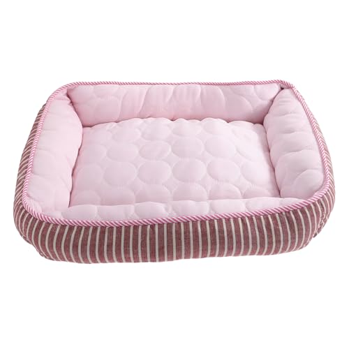 Supvox 3st Haustier Kühles Nest Kätzchen Schlafunterlage Bettmatte Für Welpen Hund Hochbett Kühlmatte Für Haustiere Hundebett Für Welpen Hundebettauflage Rosa Eisnest Stoff Cooles Gefühl von Supvox