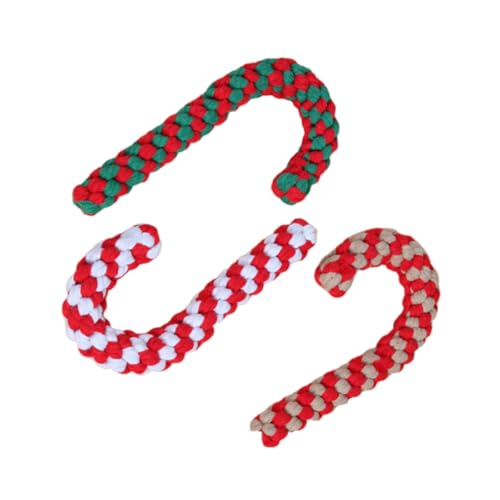 Supvox 3st Kauspielzeug Für Hunde Candy Cane Hundespielzeug Zahnbürstenspielzeug Für Hunde Haustierzubehör Welpenbeißring Hund Kauen Baumwollspielzeug Spielzeuge Lieferungen Hündchen von Supvox