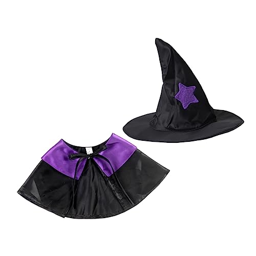 Supvox 4 Sätze Halloween-Umhang Hund Dekor Zaubererwelpenumhang Halloween umhang Halloween Costume weihnachtsdeko Cosplay-Umhang für Haustierpartys Haustier Umhang Acryl Violett von Supvox