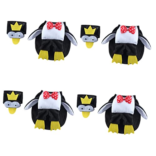 Supvox 4 Sets Haustier Transformationskostüm Hundeumhang Hundekostüm Hundepinguin Bekleidung Haustierpuppenkostüm Welpen Outfits Lustige Haustierkleidung Pinguin Cosplay Kleidung von Supvox