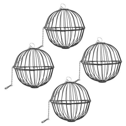 Supvox 4 Stück Hamsterkäfig Hamsterball kleintierspielzeug Futterautomat für Guinea-Heu Hasenfutter Meerschweinchen Heu Häschen-Feeder Futterstelle für Kaninchen Spender Rostfreier Stahl von Supvox