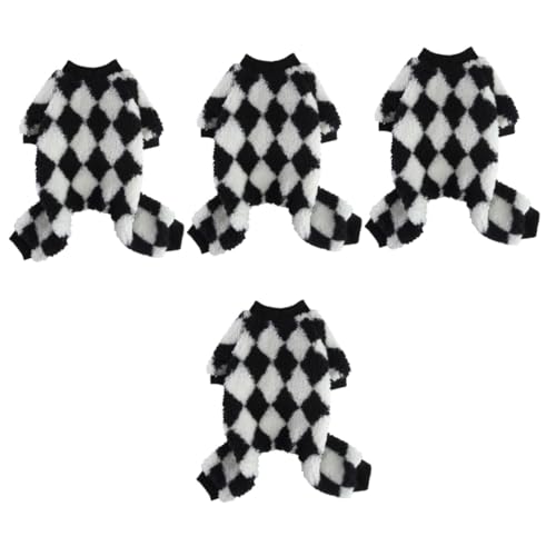 Supvox 4 Stück Haustier-Pyjama hundemantel Dog Raincoat hundepyjama mittelgroßer Hund Kleidung für Haustiere weihnachtsdeko Nachthemd schöner Hundepyjama dekoratives Welpenkleid verbunden von Supvox