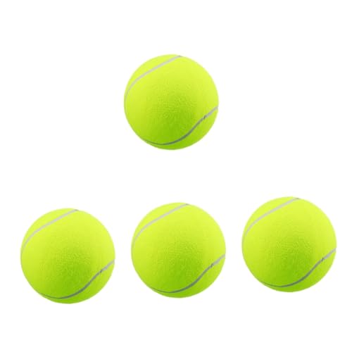 Supvox 4 Stück Haustier Tennisball Aufblasbar Riesiger Tennisball Kauspielzeug Für Hunde Welpen Zahnen Kauspielzeug Lustiger Tennisball Riesenball Für Haustier Riesenball von Supvox