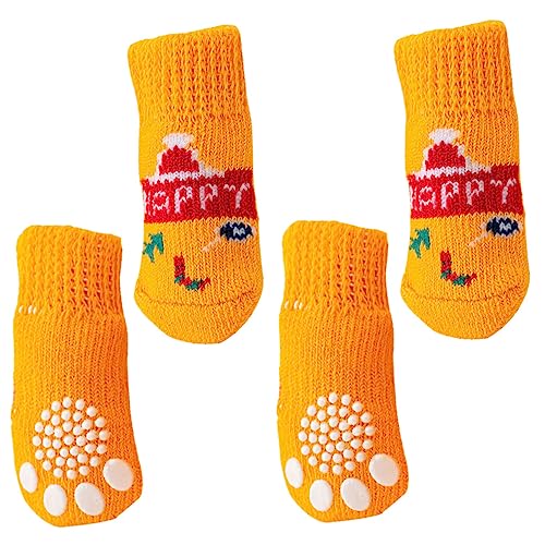 Supvox 4 Stück Haustier socken Hunde Welpe pet Supplies Paws pfotenschutz katzensocke Tierzubehör socken für Katzen cat-socken Tragbare Socken für Haustiere kompakte Haustiersocken Garn von Supvox