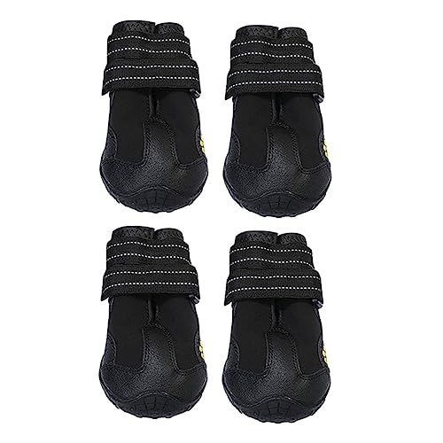 Supvox 4 Stück Haustierschuhe Paws pfotenschutz Schuhe für hundepfoten wasserdichte Welpenstiefel Anti-Sohle-Stiefel für Hunde Haustierzubehör Regenstiefel Hundestiefel Hundeschuhe Sommer von Supvox