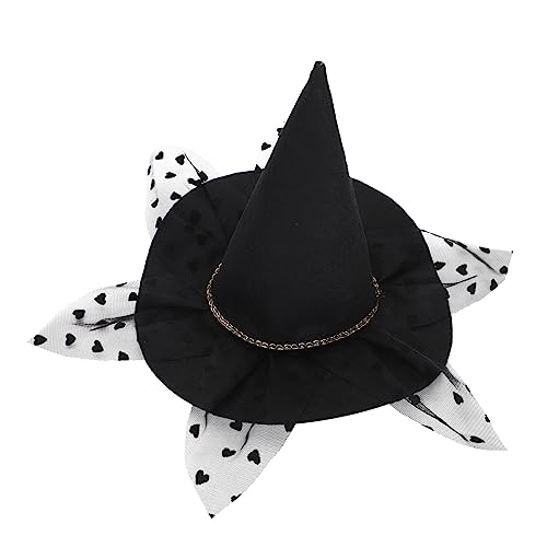 Supvox 4 Stück Kleidung für Haustiere Halloween kostüm Halloween Costume Cosplay-Outfits Schwarze Tiara Haustierzubehör Kappen Hundemütze Halloween-Haustierhut der Hund Zaubererhut Mantel von Supvox