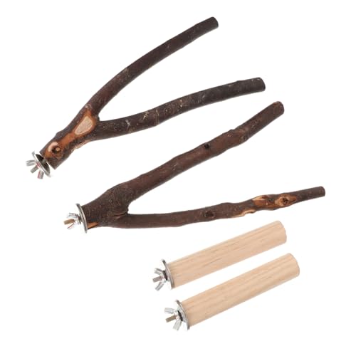 Supvox Papagei Barsch Grobe Vögel Schleifen Stangen 4 Stücke Holz Papagei Spielzeug Set für Vögel Käfig Übung Mental Supvox Papagei Barsch Grobe Vögel Schleifen Stangen 4 Stücke Holz Papagei Spielzeug Set für Vögel Käfig Übung Mental von Supvox