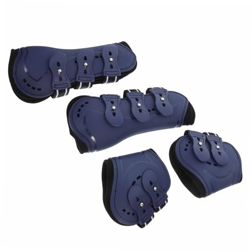 Supvox 4 Stück Pferdebeinstiefel Pferdeleggings Pferdeschienengamaschen Pferderennstiefel Trainingsstiefel Für Pferde Pferdemedizin-bürststiefel Reitsportausrüstung Pferdelaufstiefel Pu von Supvox