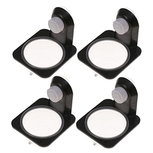 Supvox Eidechsen-Gecko-Futter-/wassernapf-Set 4-teilig Platzsparendes Design Schwarz von Supvox