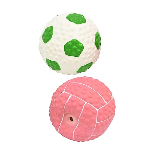 Supvox 4 Stück Spielzeugball kleine Hundebälle beißen interaktives Spielzeug knete Spielzeug Haustiere Puzzle lustige quietschende Bälle Beißbälle für Hunde Hündchen Hundeball Latexball von Supvox