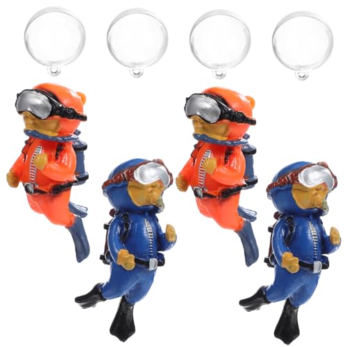 Supvox Künstliche Taucher Ornament 4pcs Schwimmende Aquarium Dekorationen Lebensechte Fisch Tank ACCS von Supvox