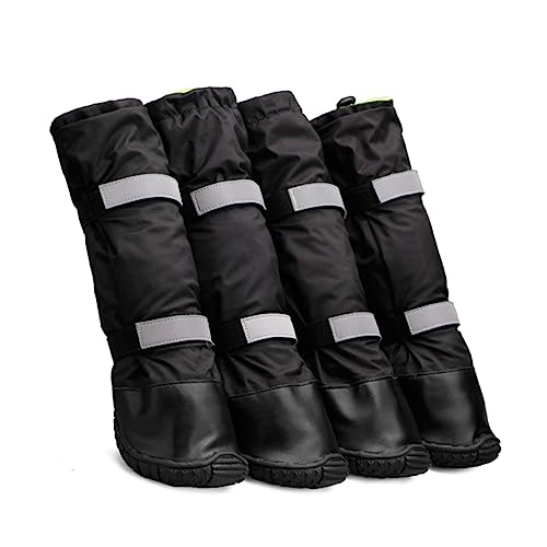 Supvox Hundeschuhe 4 Stück Haustier-hundeschuhe Schneestiefel Pfoten-Leggings Verstellbarer Verschluss Größe Xs von Supvox