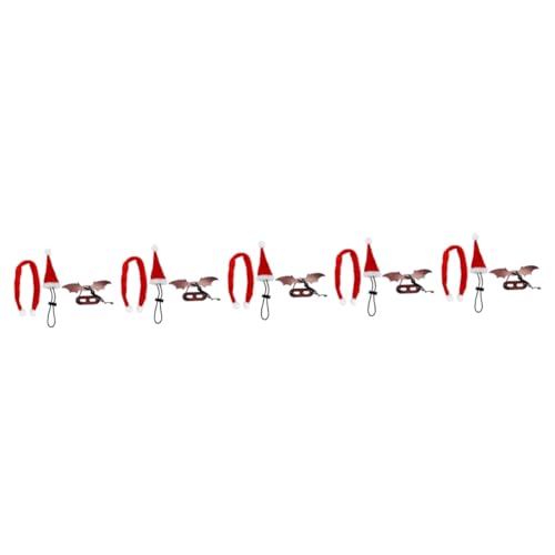 Supvox 5 Sets Eidechsenleine Haustier Eidechsen Zubehör Haustier Traktionsseil Eidechsen Traktionsseil Leine Eidechsen Kleid Reptilien Haustier Leine Eidechsenhut Haustier von Supvox